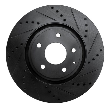 Dynamic Friction Co DFC Brake Rotor - Drilled and Slotted - Black 633-80078R