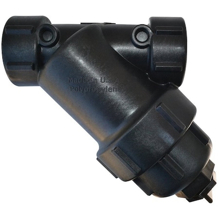 Green Leaf BANJO LS200-50 Y-Strainer, 4-5/8 in Dia, 9-29/32 in L, 7-3/16 in W, 50 Mesh, Poly Ribbed with SS LS20050