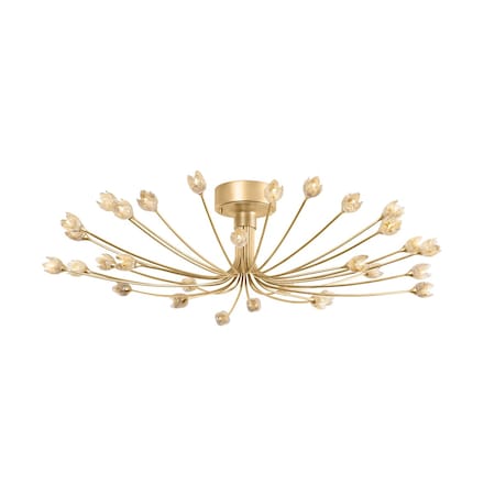 Hudson Valley Lighting Falkirk 42 in. Semi Flush Vintage Gold Leaf 5430-VGL