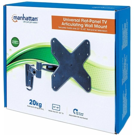 Manhattan - Strategic MANHATTAN UNIVERSAL FLAT-PANEL ARTICULATING WALL MOUNT SECURELY HOLDS ONE FLAT-P 423755