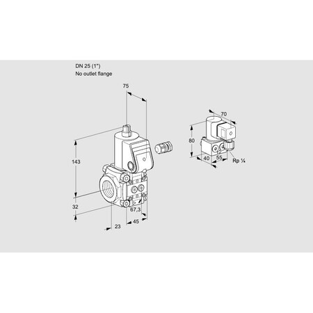 Honeywell Kromschroder Solenoid Gas Safety Valve - 500 mbar, DN 10-125, IP65 KS88018649
