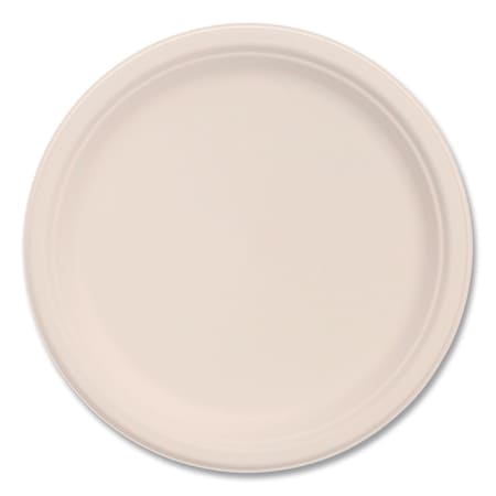 Dart Compostable Molded Fiber Dinnerware, ProPlanet Seal, Plate, 9" dia, Natural, PK500 9FBRP1