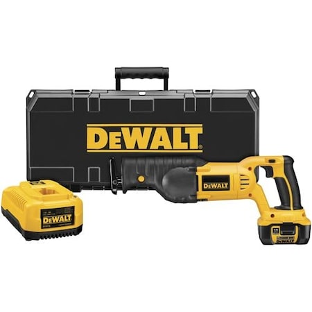 Dewalt HIGH PERFORMANCE CORDLESS RECIPROCATING SAW KIT WITH ELECTRIC BRAKE, 1 1/8 IN L DCS385L