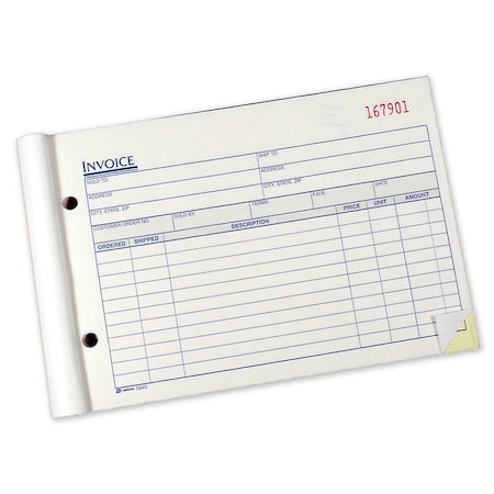 Adams Invoice Book- 3-part- carbonless- 50 ST per BK TC5840