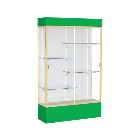 Ghent Lighted Floor Display Case 48x80x16, White 3174WB-GD-KG