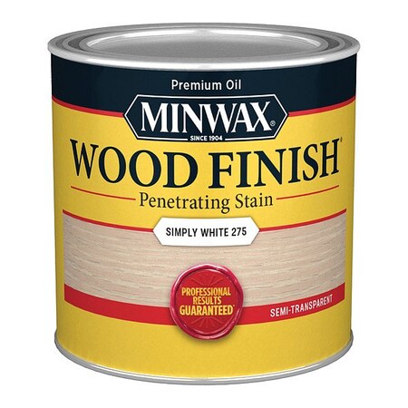 Minwax Wood Stain, 0.5 pt, Simply White 227654444