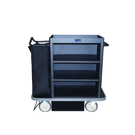 Royal Basket Trucks Housekeeping Cart, 47" H, 8" Caster G46-KKX-M3C-1DN