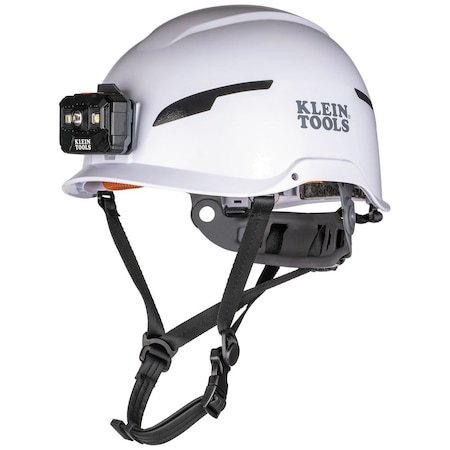 Klein Tools Safety Helmet, Shell: PC/ABS and EPS; Suspension: PC/ABS and HDPE, 6 Point Ratchet Knob with Pivot 60525