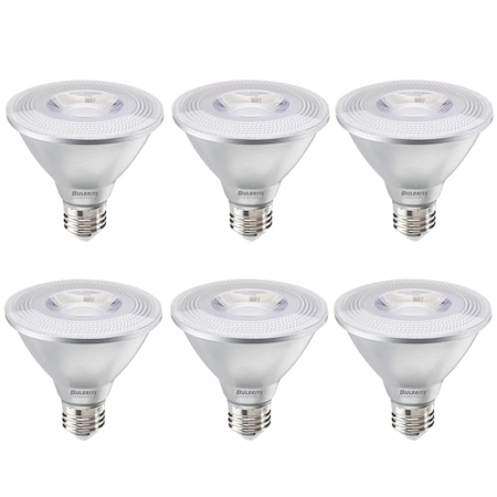 Bulbrite 75-Watt Equivalent Dimmable Narrow Flood PAR30SN Medium E26 LED Light Bulb, 2700K, 6PK 861724