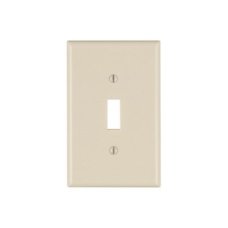 Leviton Switch Wallplate, Midway Size, Gang 1, Light Almond 80501-T