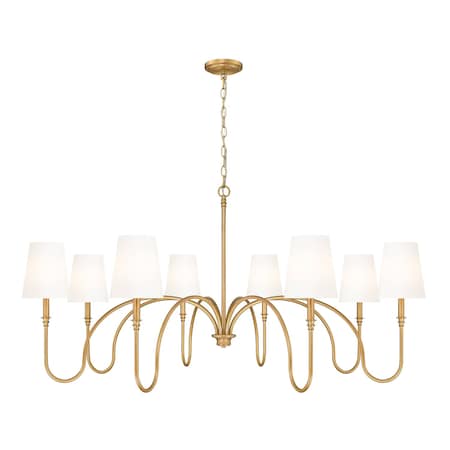 Z-Lite Jisele Rubbed Brass 8 Light Chandelier 4505-8RB