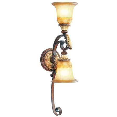 Lighting Business Villa Verona 2 Light Wall Sconce in Verona Bronze with Aged Gold Leaf Accents LI92772