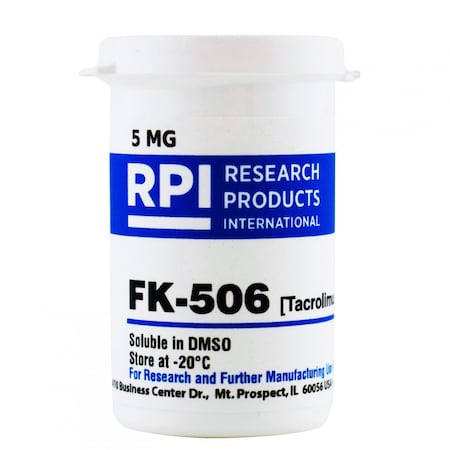 Rpi FK-506 Tacrolimus Fujimycin, 5 Milligrams F22100-0.005
