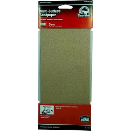 Gator Finishing 5051 4 x 11 in. 150 Grit Sandpaper, 5PK 508772