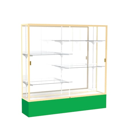 Ghent Spirit Floor Display Case 72x72x16, Mirror, Champange 376MB-GD-KG