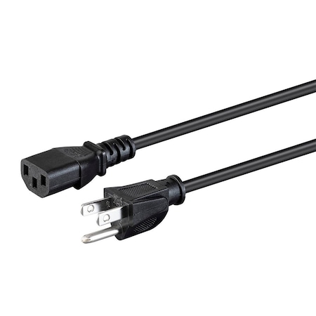 Monoprice Power Cord - NEMA 5-15P to IEC 60320 C13_ 18AWG_ 10A/1250W_ 125V_ 3-Pr 35121
