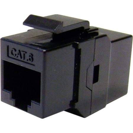 Cable Wholesale Cat6 Keystone Inline Coupler, Black, RJ45 Female 326-220BK