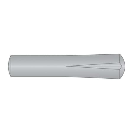 Huyett Type B Grooved Pin, 300 Stainless Steel, 0.156 in Dia x 0.154 in Small End Dia x 0.500 in Length GPS-0156-0500-B