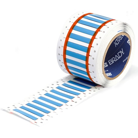 Brady PermaSleeve HX Heat Shrink Double Sided Wire Marking Sleeves, Blue, 0.187 in. Dia x 2 in. W 2HX-187-2-BL