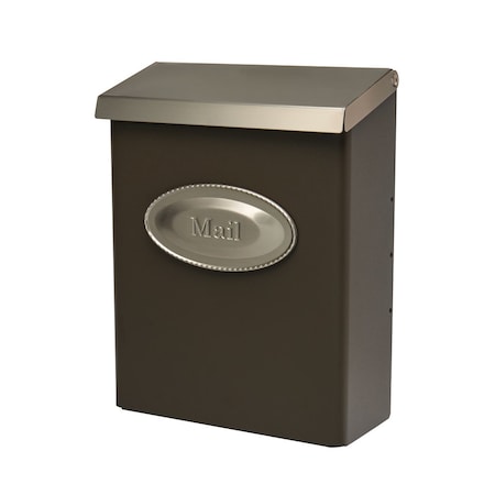 Architectural Mailboxes Designer Locking Wall-Mount, Venetian Bronze w/Satin Nickel DVKPBZ0AM