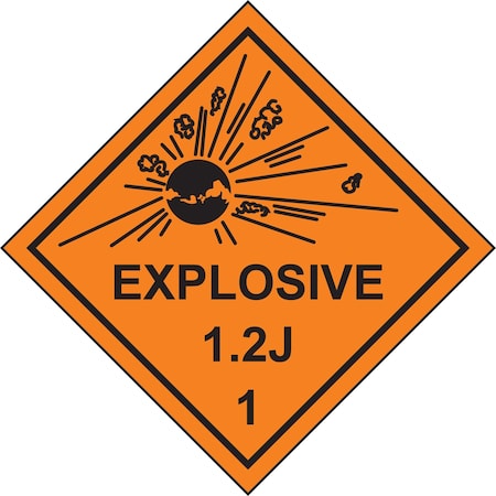 Accuform DOT SHIPPING LABELS HAZARD CLASS 1 MSL117PS5