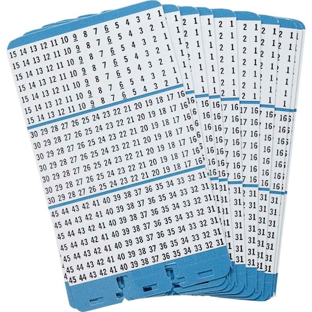 Brady Porta-Pack Consecutive Number Ten Pack Refills, 10PK 31250