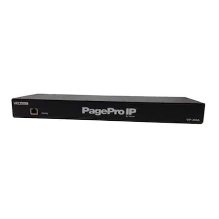 Valcom 4 Zones 1 Way 8 Ip Zones PagePro IP Sip Based Paging Server, Black VC-VIP-204B