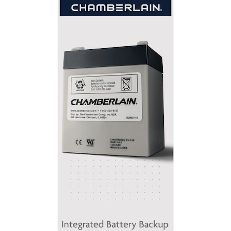 Chamberlain 1/2 HP Battery Backup Smart Chain Drive Garage Door Opener C2212T