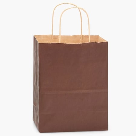 Nashville Wraps Chocolate Brown Recycled Kraft Bag, Cub 8x4.75x10.5", 100PK HCTCH