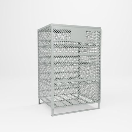 Pucel Horizontal Gas Cylin Der Cabinet, 12 Cylin Der, 45 in W x 72 in H x 38 in D, Gray GCSC-12