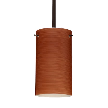 Besa Lighting Stilo 7 Stem Pendant, Cherry, Bronze Finish, 1x40W Candelabra 1TT-4404CH-BR