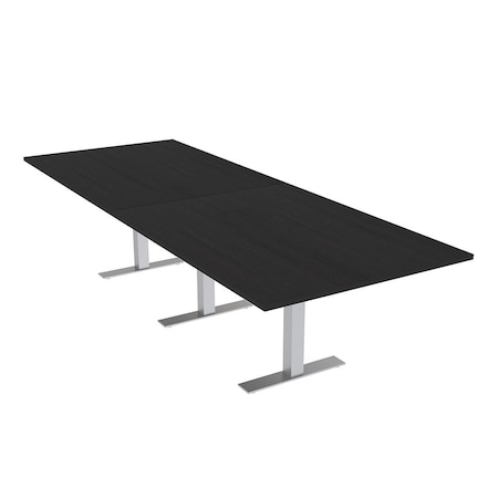 Skutchi Designs 10ft Rectangular Conference Table With Power | Harmony Series | 10 Person Meeting Room Table HAR-REC-48x120-T-U999ST19-NA