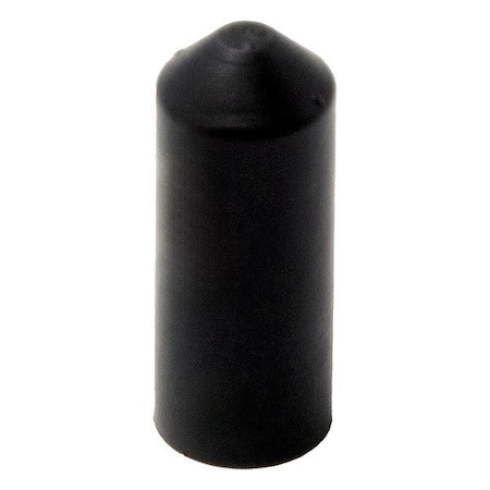 Electriduct Heat Shrink End Caps, 3:1 I.D. Shrink Ratio, 0.39 in I.D. Before Shrinking, Black, 1.34 in HSEC-0375-UV-BK-25PK