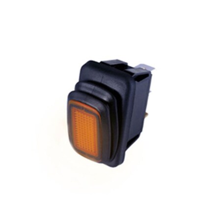 Switch Components IP65 Mid-Size Rocker, 3P SPST OFF-ON, Amber Bulb RE2-1A-DC-1-AL