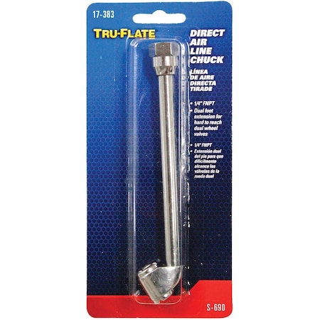 Tru-Flate 1/4'' FPT 150 PSI Dual Foot Air Chuck 17-383