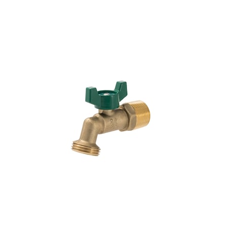Proline Series Brass 3/4-in MIP x 3/4-in MHT 1/4 Turn Hose Bibb - Lead-Free 103-054NL