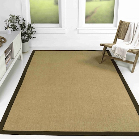 Jonathan Y Camden Farmhouse Cottage Border Jute Natural/Brown 8 ft. x 10 ft. Area Rug KTN100B-8