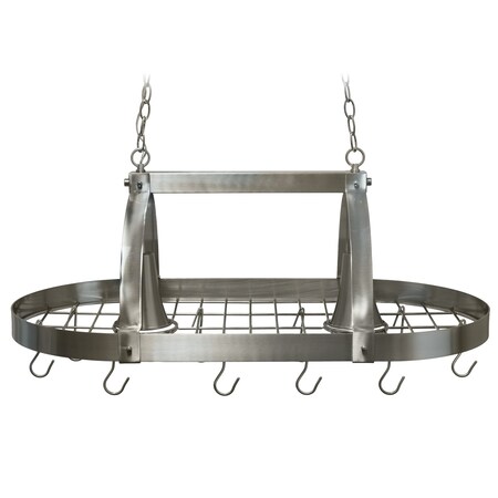 Homeroots Nickel Kitchen Island Metal Ceiling Light 651659