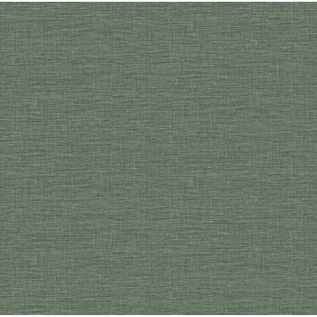 A-Street Prints Lela Green Faux Linen Wallpaper 2971-86185