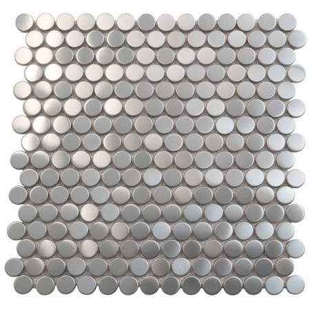 Apollo Tile Lead Gray 11.7 in x 11.7 in Metal Polished Wall Mosaic Tile 4.75 sqft/case, 5PK APLMM8824A