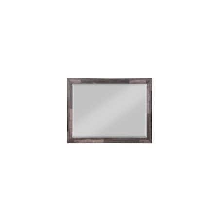 Homeroots 36" Brown Wood Framed Mounted Dresser Mirror 485896
