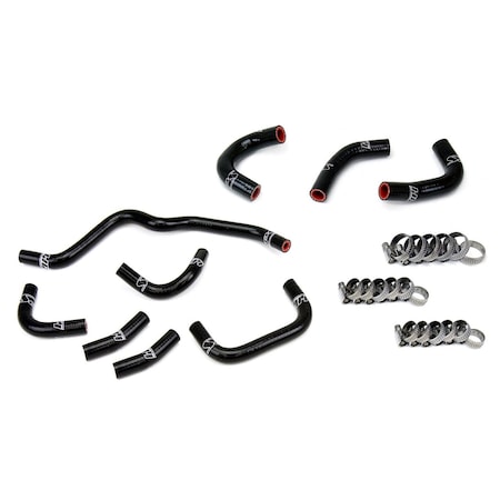 Hps Performance High Temp Reinforced Silicone Oil Cooler and Throttle Body Coolant Hose Kit, Black,  57-2079-BLK