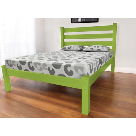 Homeroots Lime Green Solid Wood Queen Bed Frame 546894