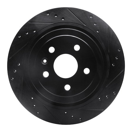 Dynamic Friction Co DFC Brake Rotor - Drilled and Slotted - Black 633-46026R