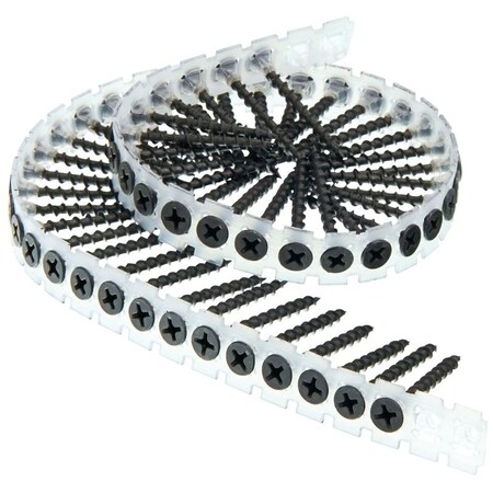 Senco 06A Series Screw, No 6 Thread, 1-1/4 in L, Bugle Head, No 2 Drive, Steel, Phosphate 06A125PB