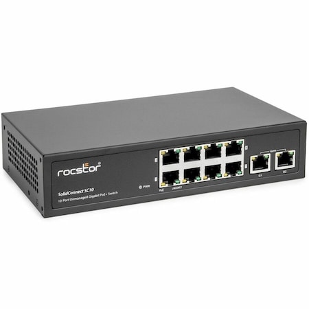 Rocstor SOLIDCONNECT SC10 8-PORT POE+ GIGABIT UN Y10S006-B1