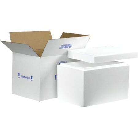 Partners Brand Insulated Shipping Kits, 19" x 12" x 12 1/2", White, 1/Case 261C