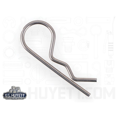 Huyett Bridge Pin, 302/304SS, .042 Wire Dia x 1 L x .25 In Eye Dia x Fits 3/16 to .25 Shft BPS-223