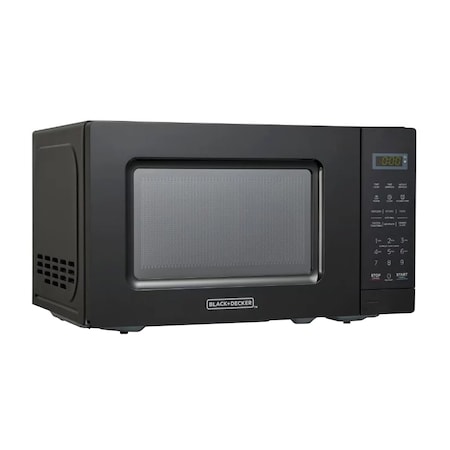 Black & Decker 0.7 Cu Ft LED Digital Microwave Oven in Black with Child Safety Lock EM720C2GS