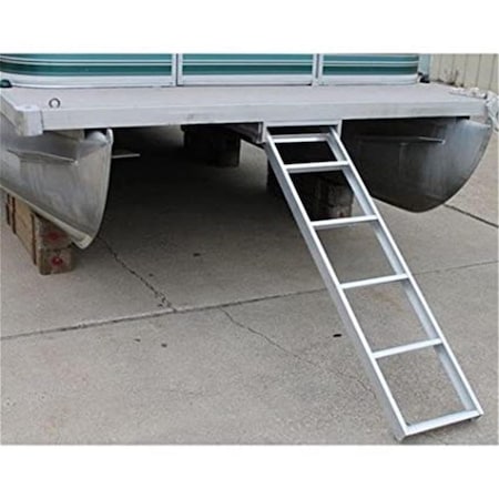 Powerplay 13 in. Aluminum 5-Step Tri-Pontoon Under-Deck Mount Ladder PO2594380